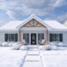 Country House Plan – 1,360 Sq Ft, 3 Bedrooms, 2 Bathrooms