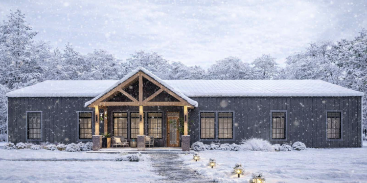 Barndominium Plan – 2,800 Sq Ft, 5 Bedrooms, 2.5 Bathrooms