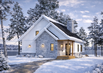 Modern Transitional House Plan – 1,932 Sq Ft, 3 Bedrooms, 2.5 Bathrooms