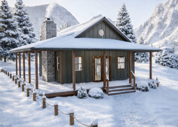 Cozy Cottage House Plan – 576 Sq Ft, 1 Bedroom, 1 Bathroom