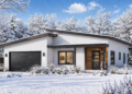 Contemporary House Plan – 1,332 Sq Ft, 3 Bedrooms, 2 Bathrooms