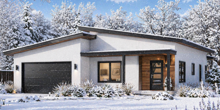 Contemporary House Plan – 1,332 Sq Ft, 3 Bedrooms, 2 Bathrooms