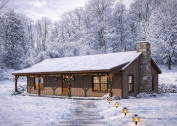 Cozy Cabin House Plan – 1,000 Sq Ft, 2 Bedrooms, 1 Bathroom