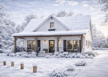 Modern Farmhouse House Plan – 976 Sq Ft, 2–4 Bedrooms, 2 Bathrooms