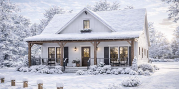 Modern Farmhouse House Plan – 976 Sq Ft, 2–4 Bedrooms, 2 Bathrooms