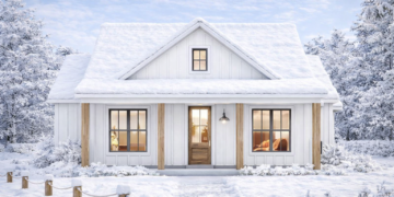 Modern Farmhouse House Plan – 1,222 Sq Ft, 2 Bedrooms, 2 Bathrooms