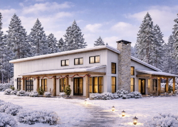 Barndominium House Plan – 2,000 Sq Ft, 3 Bedrooms, 2.5 Bathrooms