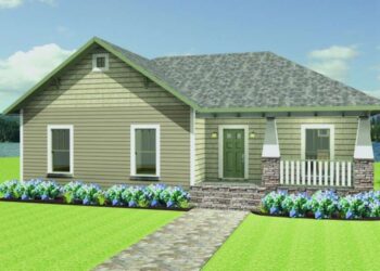 Craftsman House Plan – 1,541 Sq Ft, 4 Bedrooms, 2 Bathrooms