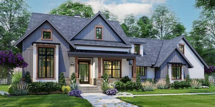 Modern Farmhouse Plan – 1,486 Sq Ft, 3 Bedrooms, 2 Bathrooms