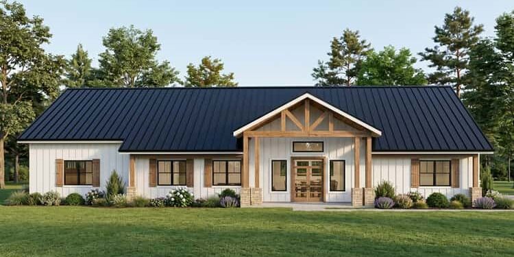 Modern Barndominium Plan – 2,910 Sq Ft, 3 Bedrooms, 3 Bathrooms