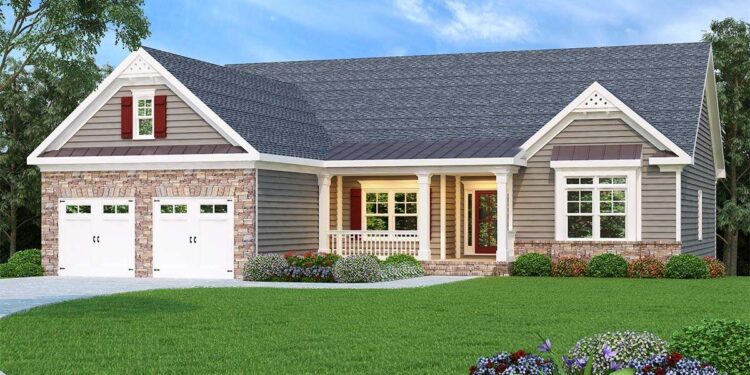 Traditional House Plan – 2,221 Sq Ft, 4 Bedrooms, 2 Bathrooms