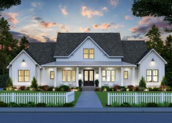 Modern Farmhouse Plan – 2,400 Sq Ft, 4–5 Bedrooms, 3.5–4.5 Bathrooms