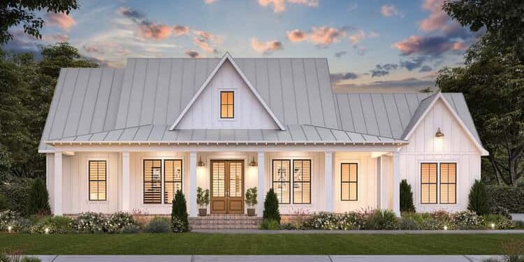 Farmhouse Plan – 2,085 Sq Ft, 3 Bedrooms, 2.5 Bathrooms