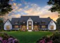4-Bed Modern Farmhouse Plan with Outdoor Kitchen and Fireplace – 3877 Sq Ft