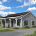 Country House Plan – 900 Sq Ft, 2 Bedrooms, 1 Bathroom