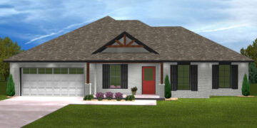 Traditional House Plan – 1,611 Sq Ft, 4 Bedrooms, 2 Bathrooms