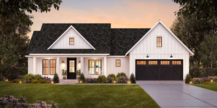 Modern Farmhouse Plan – 1,843 Sq Ft, 4 Bedrooms, 2 Bathrooms