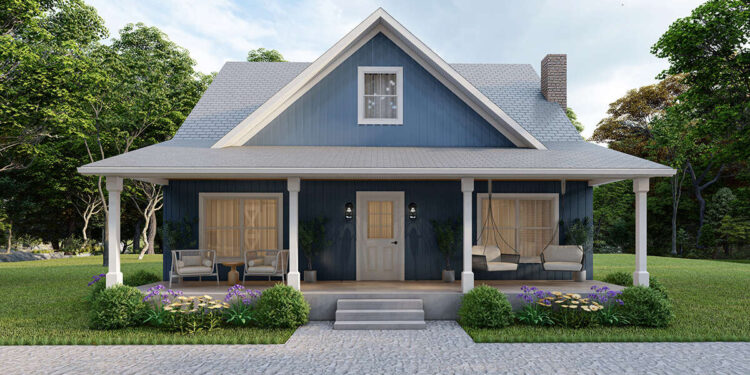 Cottage House Plan – 1,675 Sq Ft, 2 Bedrooms, 2.5 Bathrooms