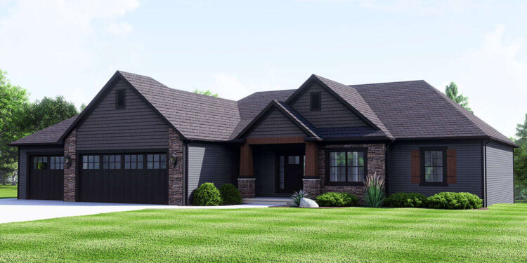 Craftsman House Plan – 2,178 Sq Ft, 3 Bedrooms, 2.5 Bathrooms
