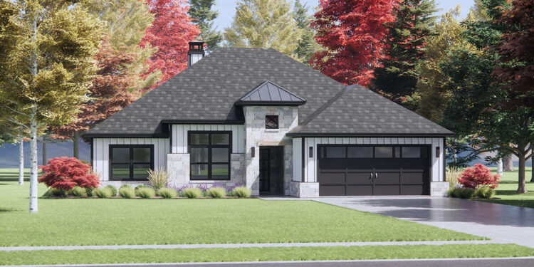 Contemporary House Plan – 2,016 Sq Ft, 4 Bedrooms, 2 Bathrooms