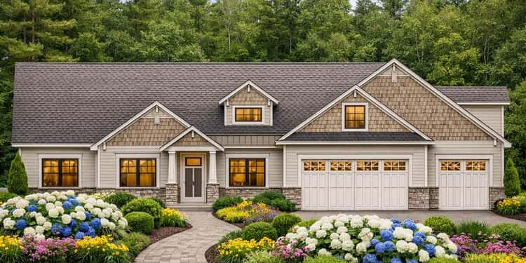 Two-Story Craftsman House Plan – 3,079 Sq Ft, 5+ Bedrooms, 3.5 Bathrooms