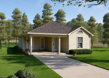 Small House Plan – 1,070 Sq Ft, 3 Bedrooms, 2 Bathrooms