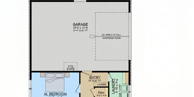Barndominium Plan – 1,260 Sq Ft, 2 Bedrooms, 2 Bathrooms