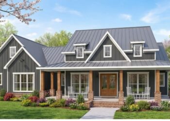 Modern Farmhouse Plan – 1,371 Sq Ft, 3 Bedrooms, 2 Bathrooms