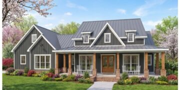 Modern Farmhouse Plan – 1,371 Sq Ft, 3 Bedrooms, 2 Bathrooms