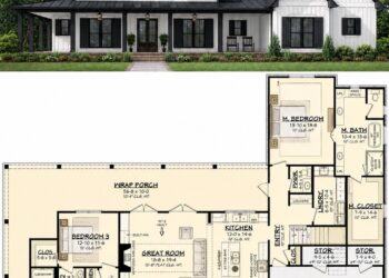 Modern Farmhouse Plan – 1,819 Sq Ft, 3 Bedrooms, 2.5 Bathrooms
