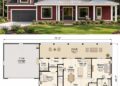 Modern Farmhouse Plan – 1,535 Sq Ft, 3–4 Bedrooms, 2 Bathrooms