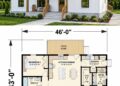 Country House Plan – 1,334 Sq Ft, 3 Bedrooms, 2 Bathrooms