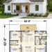 Country House Plan – 1,334 Sq Ft, 3 Bedrooms, 2 Bathrooms