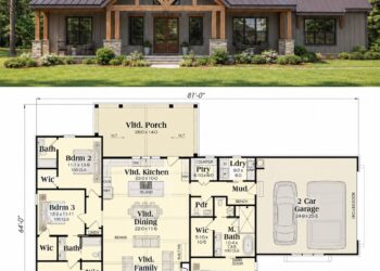 Modern Farmhouse Plan – 2,333 Sq Ft, 4 Bedrooms, 3.5 Bathrooms