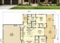 Modern Farmhouse Plan – 1,820 Sq Ft, 3–4 Bedrooms, 2 Bathrooms