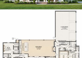 Modern Farmhouse Plan – 3,127 Sq Ft, 4 Bedrooms, 3.5 Bathrooms