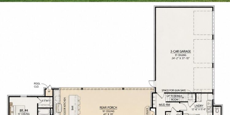 Modern Farmhouse Plan – 3,127 Sq Ft, 4 Bedrooms, 3.5 Bathrooms