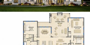 Modern Farmhouse Plan – 4,090 Sq Ft, 4 Bedrooms, 5 Bathrooms