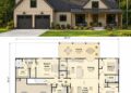 Modern Farmhouse Plan – 1,798 Sq Ft, 3–4 Bedrooms, 2.5 Bathrooms