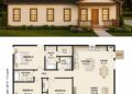 Country Plan – 1,288 Sq Ft, 3 Bedrooms, 2 Bathrooms