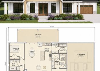 Modern Farmhouse Plan – 1,565 Sq Ft, 3 Bedrooms, 2 Bathrooms