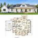 2883 Sq. Ft. Modern Farmhouse Plan with 4 Bedrooms, 2.5 Bathrooms, and Expansive Porch Living
