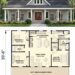 1416 Sq. Ft. Modern Farmhouse Plan with 3 Bedrooms, 2 Bathrooms, and Charming Front Porch