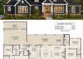 1967 Sq. Ft. Modern Farmhouse Plan with 3 Bedrooms, 2.5 Bathrooms, and Outdoor Kitchen Porch