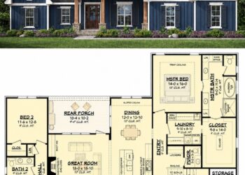 2358 Sq. Ft. Craftsman Plan with 3 Bedrooms, 2.5 Bathrooms, Bonus Room, and Spacious Porch Living