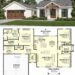 1599 Sq. Ft. Modern Farmhouse Plan with 3 Bedrooms, 2.5 Bathrooms, and Open Family Living