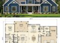 2827 Sq. Ft. Modern Farmhouse Plan with 4–5 Bedrooms, 3.5 Bathrooms, Loft, and Optional 3-Car Garage