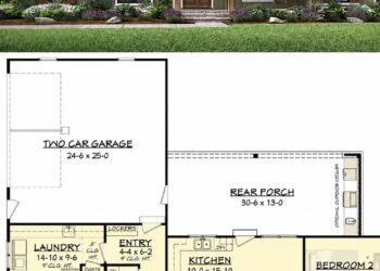 2201 Sq. Ft. Modern Farmhouse Plan with 3 Bedrooms, 2.5 Bathrooms, Bonus Room, and Vaulted Great Room