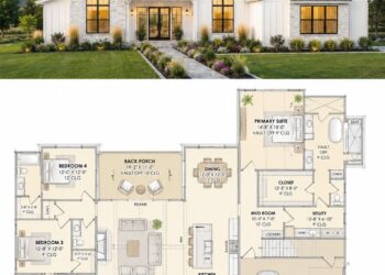 2877 Sq. Ft. Modern Transitional Plan with 4 Bedrooms, 3.5 Bathrooms, Bonus Room, and 3-Car Garage