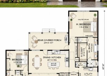 1996 Sq. Ft. Modern Farmhouse Plan with 3–4 Bedrooms, 2.5 Bathrooms, Bonus Room, and Basement Option